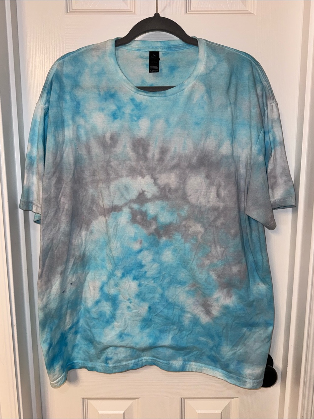 Gildan Tie-Dye Short Sleeve Crewneck Tee - Blue & Gray